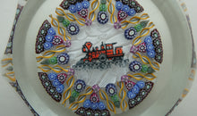 Load image into Gallery viewer, Vintage 1980s PERTHSHIRE PAPERWEIGHT. Millefiori Ground with Train Motif (PP 56)
