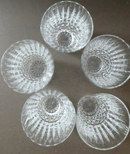 Load image into Gallery viewer, SET OF FIVE Vintage WATERFORD CRYSTAL &quot;Tramore (Cut)&quot; Highball Tumbler. 5 inches in height
