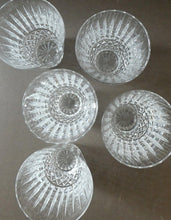 Load image into Gallery viewer, SET OF FIVE Vintage WATERFORD CRYSTAL &quot;Tramore (Cut)&quot; Highball Tumbler. 5 inches in height
