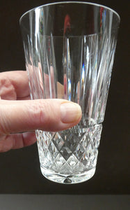 SET OF FIVE Vintage WATERFORD CRYSTAL "Tramore (Cut)" Highball Tumbler. 5 inches in height