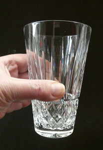 SET OF FIVE Vintage WATERFORD CRYSTAL "Tramore (Cut)" Highball Tumbler. 5 inches in height