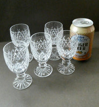 Load image into Gallery viewer, WATERFORD CRYSTAL &quot;Boyne&quot;. SET OF FIVE Sherry Glasses. 4 1/4 inches
