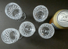 Load image into Gallery viewer, WATERFORD CRYSTAL &quot;Boyne&quot;. SET OF FIVE Sherry Glasses. 4 1/4 inches
