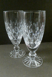 Vintage WATERFORD CRYSTAL "Boyne". PAIR of Large White Wine / Champagne Glasses