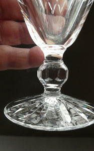 Vintage WATERFORD CRYSTAL "Boyne". PAIR of Large White Wine / Champagne Glasses