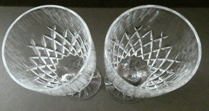 Vintage WATERFORD CRYSTAL "Boyne". PAIR of Large White Wine / Champagne Glasses