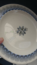 Load image into Gallery viewer, Vintage 1950s Wedgwood SIX DINNER PLATES. Persephone / Harvest Festival Pattern with Stylised Fish. 10 inches
