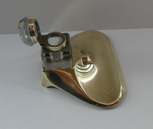 Load image into Gallery viewer, Rare Antique Real Bronze Geschutzt Ink Stand and Ink Well. With Secessionist Decoration
