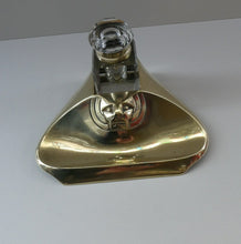 Load image into Gallery viewer, Rare Antique Real Bronze Geschutzt Ink Stand and Ink Well. With Secessionist Decoration
