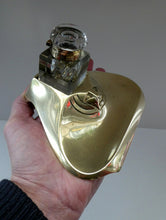 Load image into Gallery viewer, Rare Antique Real Bronze Geschutzt Ink Stand and Ink Well. With Secessionist Decoration
