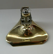 Load image into Gallery viewer, Rare Antique Real Bronze Geschutzt Ink Stand and Ink Well. With Secessionist Decoration
