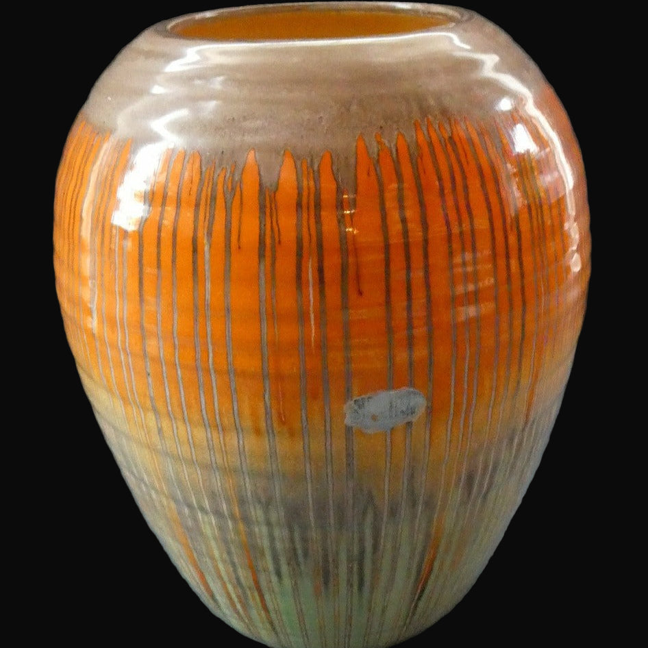 シェリー Harmony Orange drip 花瓶 1912年 アンティーク｜ホビー 