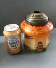 Load image into Gallery viewer, 1920s Art Deco Czech Glass Lamp with Oriental Motifs
