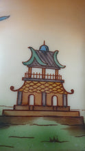 Load image into Gallery viewer, 1920s Art Deco Czech Glass Lamp with Oriental Motifs

