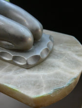 Load image into Gallery viewer, Frankart Cast Metal 1920s Art Deco Nude Ladies Bookends. Alabaster Base
