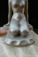 Load image into Gallery viewer, Frankart Cast Metal 1920s Art Deco Nude Ladies Bookends. Alabaster Base
