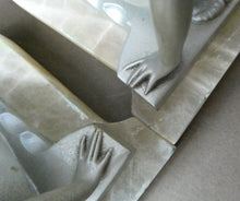Load image into Gallery viewer, Frankart Cast Metal 1920s Art Deco Nude Ladies Bookends. Alabaster Base
