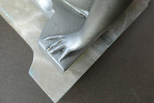 Load image into Gallery viewer, Frankart Cast Metal 1920s Art Deco Nude Ladies Bookends. Alabaster Base
