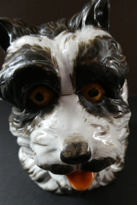 Rare Late 19th Century Continental Ceramic Tobacco Jar. Terrier Head