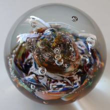 Load image into Gallery viewer, SCOTTISH Caithness Glass Paperweight:  MYRIAD (Amber). Made at Oban Studios;  1978
