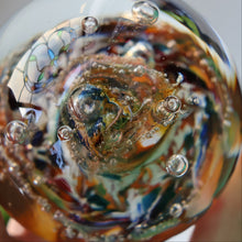 Load image into Gallery viewer, SCOTTISH Caithness Glass Paperweight:  MYRIAD (Amber). Made at Oban Studios;  1978
