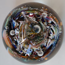 Load image into Gallery viewer, SCOTTISH Caithness Glass Paperweight:  MYRIAD (Amber). Made at Oban Studios;  1978
