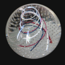 Load image into Gallery viewer, SCOTTISH PAPERWEIGHT. 1981 Scottish CAITHNESS GLASS Paperweight entitled CONGRATULATIONS by Colin Terris
