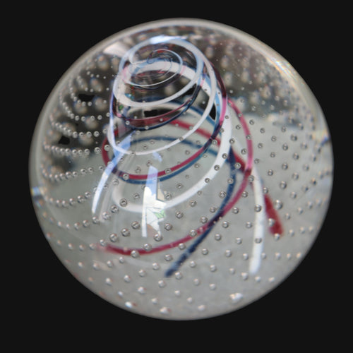 SCOTTISH PAPERWEIGHT. 1981 Scottish CAITHNESS GLASS Paperweight entitled CONGRATULATIONS by Colin Terris