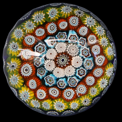 Large Vintage MURANO Millefiori Paperweight; Possibly made by Fratelli TOSO