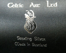 Load image into Gallery viewer, LARGE Vintage Sterling Silver CELTIC REVIVAL Style Plaid Brooch. Made in East Kilbride
