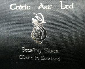 LARGE Vintage Sterling Silver CELTIC REVIVAL Style Plaid Brooch. Made in East Kilbride