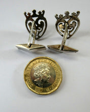 Load image into Gallery viewer, Fine Pair of Scottish Sterling Silver Vintage Cufflinks. Luckenbooth Shape
