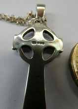 Load image into Gallery viewer, Vintage 1990s Hallmarked Silver Iona Cross Pendant

