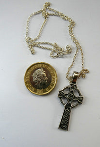 Vintage 1990s Hallmarked Silver Iona Cross Pendant