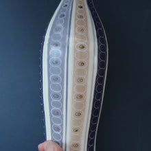 Load image into Gallery viewer, TALL 1950s Freeform Poole Bottle Vase by Alfred Rhead (PLC Pattern; 694 Shape). 14 1/4 inches
