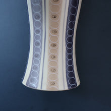 Load image into Gallery viewer, TALL 1950s Freeform Poole Bottle Vase by Alfred Rhead (PLC Pattern; 694 Shape). 14 1/4 inches
