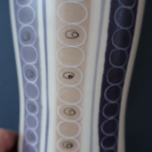 Load image into Gallery viewer, TALL 1950s Freeform Poole Bottle Vase by Alfred Rhead (PLC Pattern; 694 Shape). 14 1/4 inches
