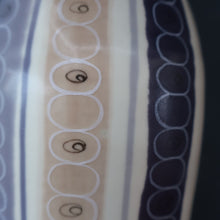 Load image into Gallery viewer, TALL 1950s Freeform Poole Bottle Vase by Alfred Rhead (PLC Pattern; 694 Shape). 14 1/4 inches
