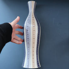 Load image into Gallery viewer, TALL 1950s Freeform Poole Bottle Vase by Alfred Rhead (PLC Pattern; 694 Shape). 14 1/4 inches
