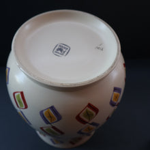 Load image into Gallery viewer, RARE Large 1950s Freeform Poole Vase with Sought-After Harlequin Pattern. Height 8 inches
