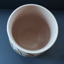 Load image into Gallery viewer, RARE Large 1950s Freeform Poole Vase with Sought-After Harlequin Pattern. Height 8 inches
