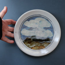 Load image into Gallery viewer, SCOTTISH POTTERY. Hand-Painted Highland Landscape HIGHLAND Stoneware Plate
