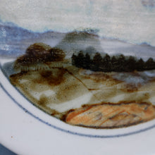 Load image into Gallery viewer, SCOTTISH POTTERY. Hand-Painted Highland Landscape HIGHLAND Stoneware Plate
