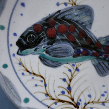 Load image into Gallery viewer, SCOTTISH POTTERY. Hand-Painted Fish Decoration HIGHLAND Stoneware Plate 
