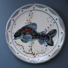 Load image into Gallery viewer, SCOTTISH POTTERY. Hand-Painted Fish Decoration HIGHLAND Stoneware Plate 
