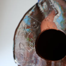 Load image into Gallery viewer, Large ANTIQUE CH Brannam Pottery, Barnstaple, Devon Model of a Seated Cat with Original Yellow Glass Eyes
