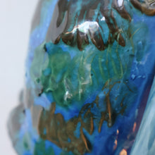 Load image into Gallery viewer, Large ANTIQUE CH Brannam Pottery, Barnstaple, Devon Model of a Seated Cat with Original Yellow Glass Eyes
