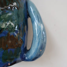 Load image into Gallery viewer, Large ANTIQUE CH Brannam Pottery, Barnstaple, Devon Model of a Seated Cat with Original Yellow Glass Eyes
