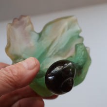 Load image into Gallery viewer, Contemporary DAUM Pate de Verre "Petit Escargot Nature" Dish. Boxed
