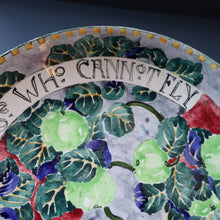 Load image into Gallery viewer, SCOTTISH POTTERY Bowl. 1916 Large Size DOLLY WATSON (Bough Interest) Pottery Fruit Bowl with Motto Decoraton on Rim
